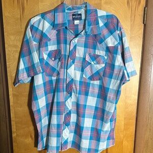 Vintage Wrangler Western Pearl Snap Short Sleeve Spring Color Shirt